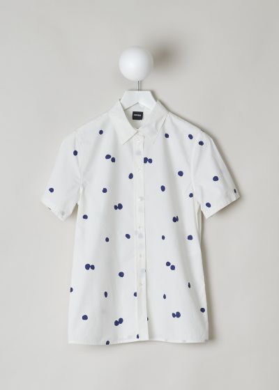 Aspesi Short sleeve blouse with blue dotted print photo 2