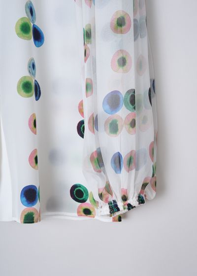 Chloé White silk blouse with multicolor dot print 