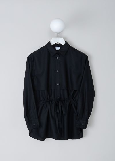 Aspesi Black blouse with drawstring detail photo 2