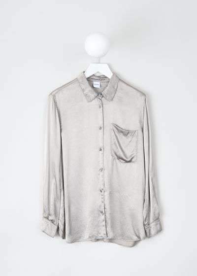 Aspesi Silver satin blouse photo 2