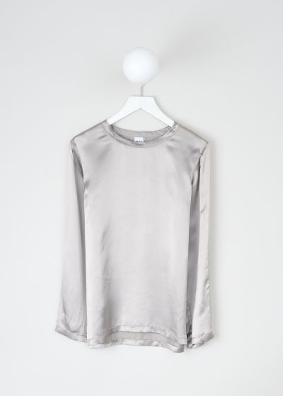 Aspesi Metallic silver satin top photo 2