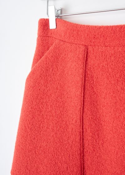 Aspesi Orange bouclé mini skirt