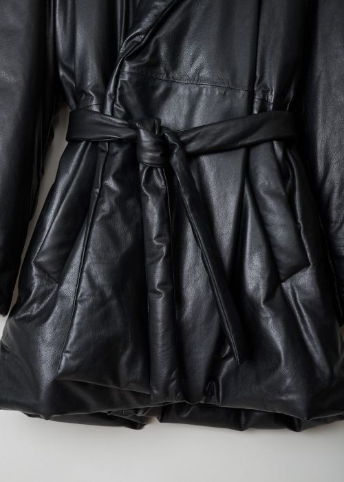 Balenciaga Black lined quilted leather coat