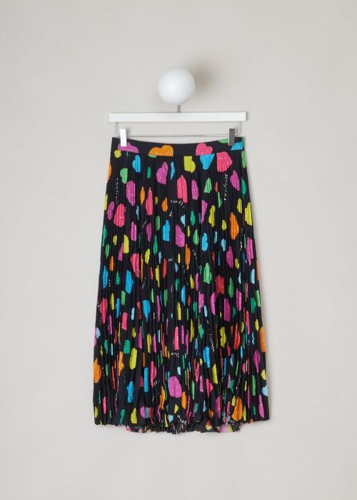 Balenciaga Black multicolor heart print skirt photo 2