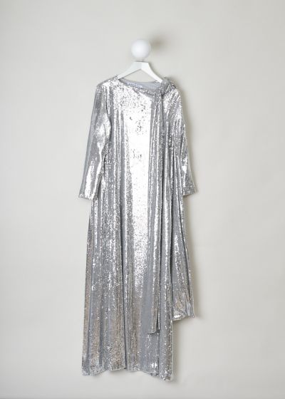 Bernadette Silver shift dress embellished with sequin photo 2
