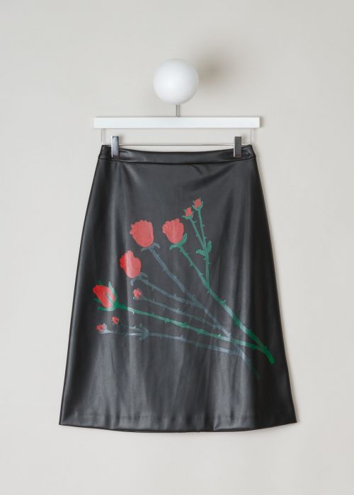 Bernadette Black vegan leather A-line skirt   photo 2