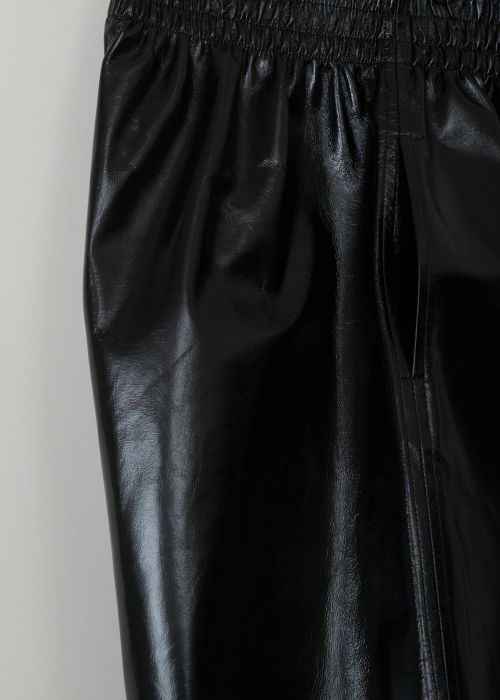 Bottega Veneta Patent black leather shorts 