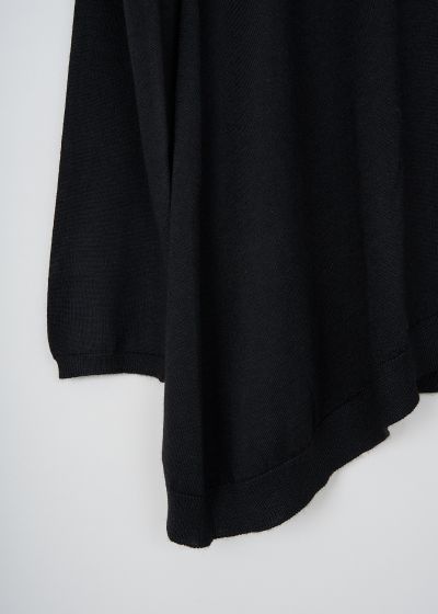 Brunello Cucinelli Black A-line cashmere top 