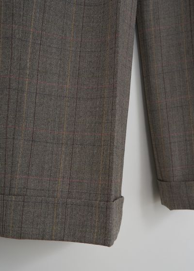 Brunello Cucinelli Multicolored-check wool pants