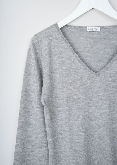 Brunello Cucinelli Heather grey long sleeve top