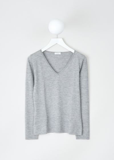 Brunello Cucinelli Heather grey long sleeve top photo 2