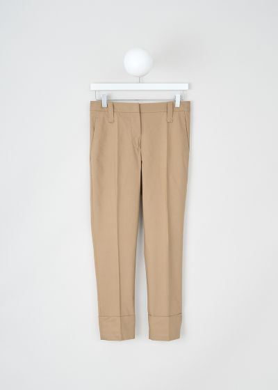 Brunello Cucinelli Brown tapered pants with broad hem photo 2