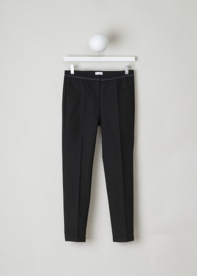 Brunello Cucinelli Black tapered pants with elasticated waistband photo 2
