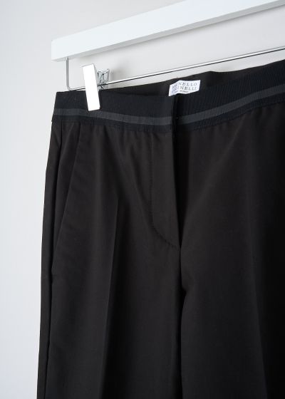 Brunello Cucinelli Black pants with partly elasticated waistband