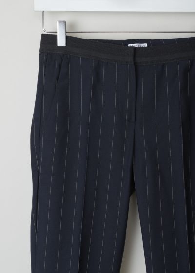 Brunello Cucinelli Navy blue trousers with pinstripe