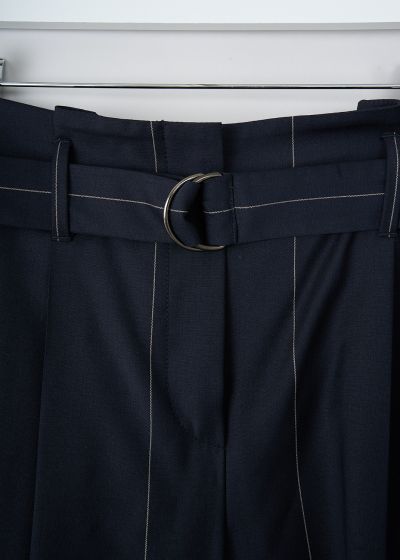 Brunello Cucinelli Navy blue pinstripe pants 