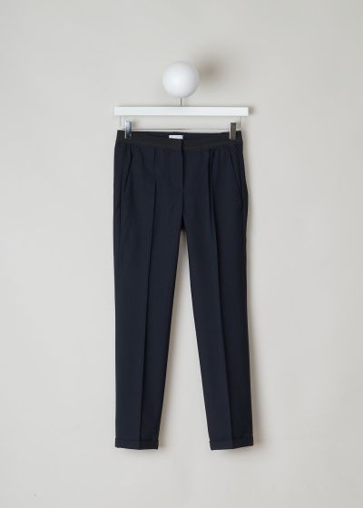 Brunello Cucinelli Navy blue pants with party elasticated waistband photo 2