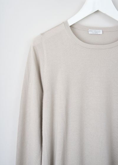 Brunello Cucinelli Grey A-line long sleeve top