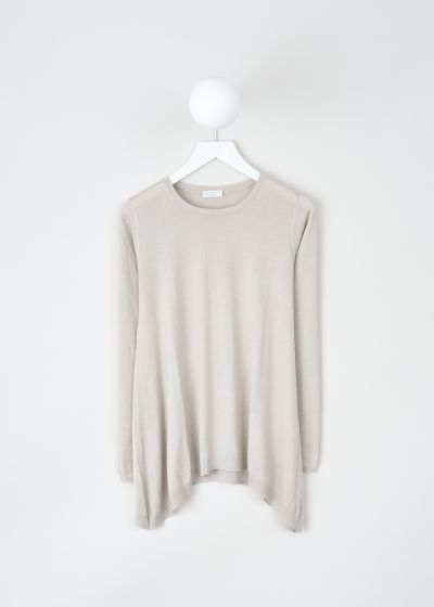 Brunello Cucinelli Grey A-line long sleeve top photo 2