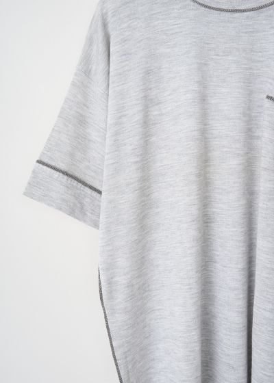 Brunello Cucinelli Heather grey top with monili trims