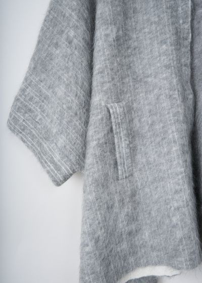 Brunello Cucinelli Soft grey cape with hood