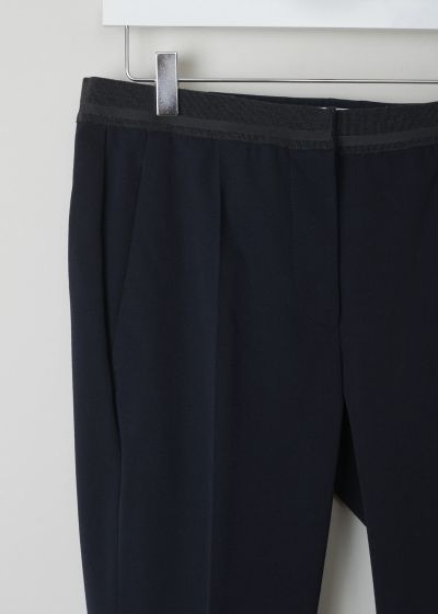 Brunello Cucinelli Navy blue pants with elasticated waistband