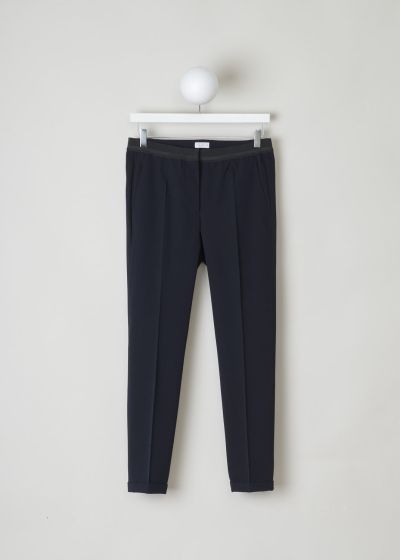 Brunello Cucinelli Navy blue pants with elasticated waistband photo 2