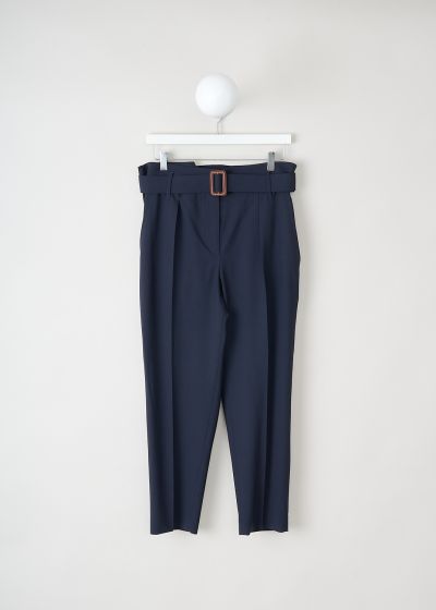 Brunello Cucinelli Navy blue wool pants with matching belt photo 2