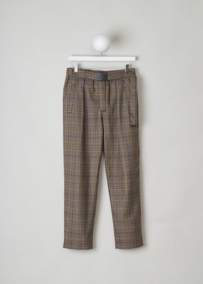 Brunello Cucinelli Wool checked pants with blue threading  photo 2