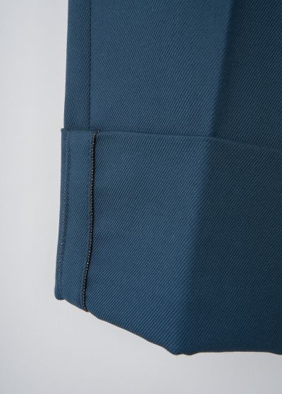 Brunello Cucinelli Mid-rise blue pants