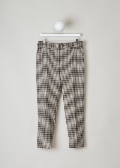 Brunello Cucinelli Brown wool checked pants photo 2
