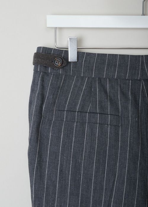 Brunello Cucinelli Mid grey pinstripe pants 