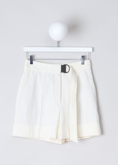 Brunello Cucinelli Off-white shorts with built-in monili belt photo 2