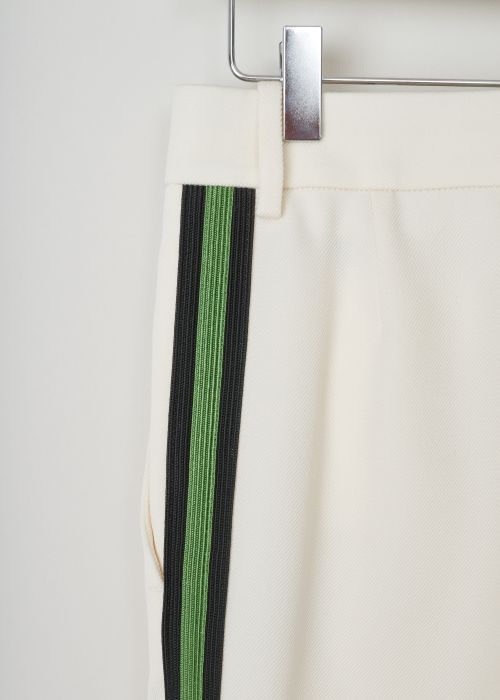 Calvin Klein 205W39NYC Off-white pants with ribbon trim