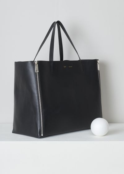Céline Horizontal Cabas gusset tote bag in black