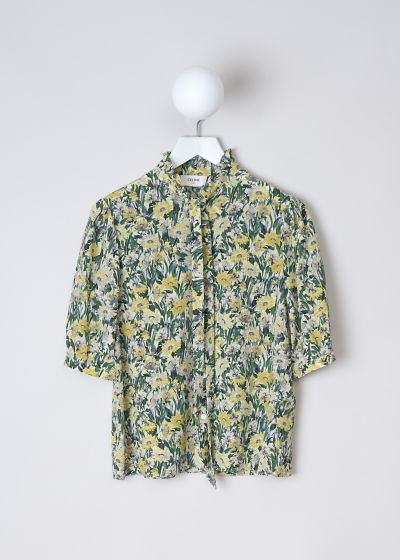 Celine Green and yellow floral blouse  photo 2