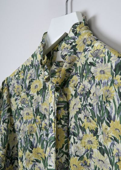 Celine Green and yellow floral blouse 