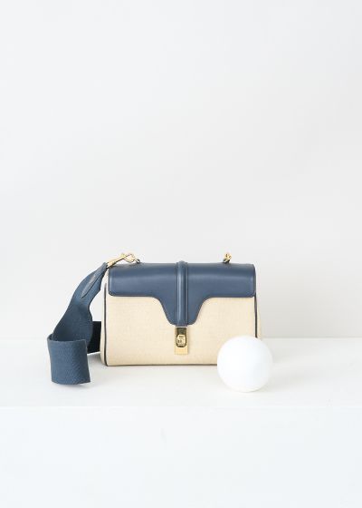 Celine Teen Soft 16 shoulder bag in vanilla/navy photo 2