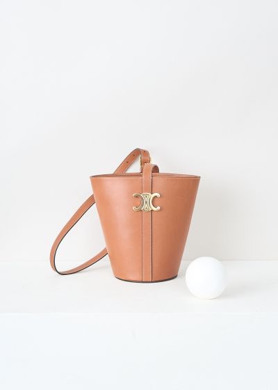 Celine Triomphe Bucket bag in Tan photo 2