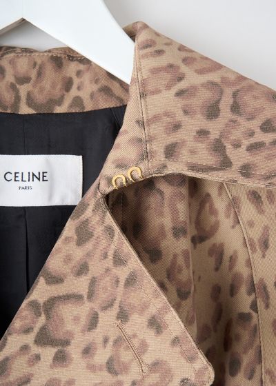 Celine Leopard-print trench coat