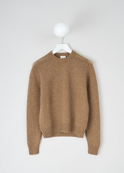 Celine Camel brown knit sweater photo 2