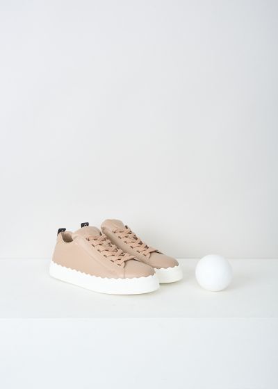 Chloé Pink tea scalloped Lauren sneakers