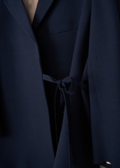 Chloé Midnight blue wrap-style jacket