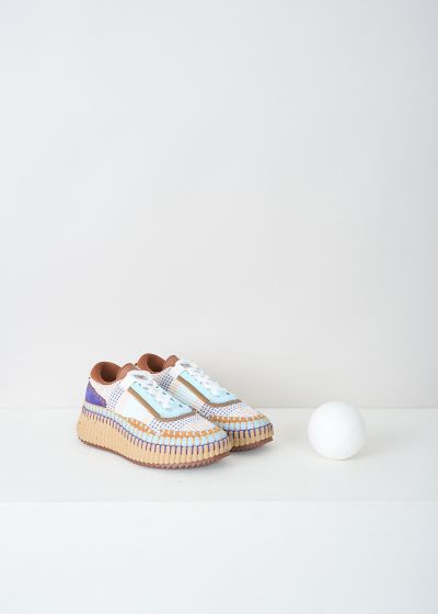 Chloé Blue-and-brown Nama sneakers