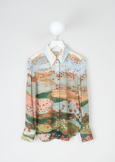 Chloé Multicolor floral landscape blouse photo 2