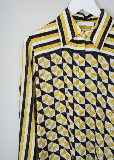 Chloé Yellow geometric-print blouse