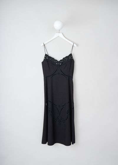 Chloé Black slip dress with lace detailing photo 2