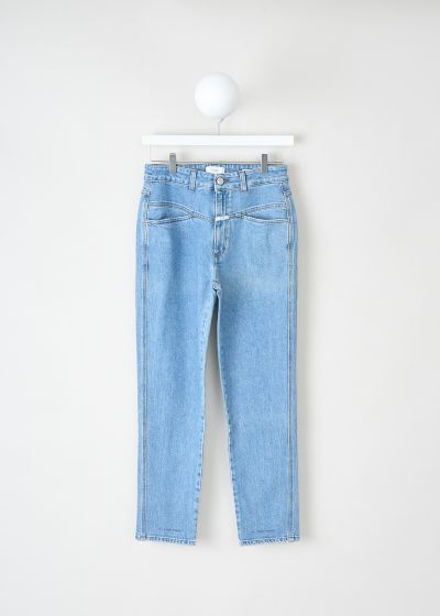 Closed Mid-blue pedal pusher jeans photo 2