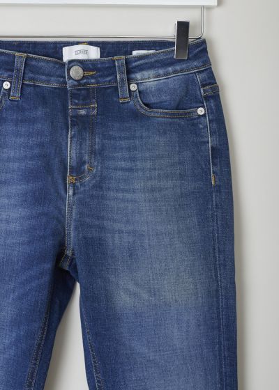 Closed, Mid-blue skinny fit jeans, lizzy_C91099_08C_W7, blue, detail, Mid-blue jeans made in skinny and high-waist fit. 