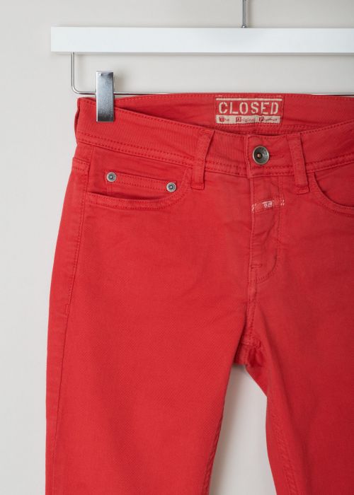 Closed Slim-fit mid-waist red jeans 
